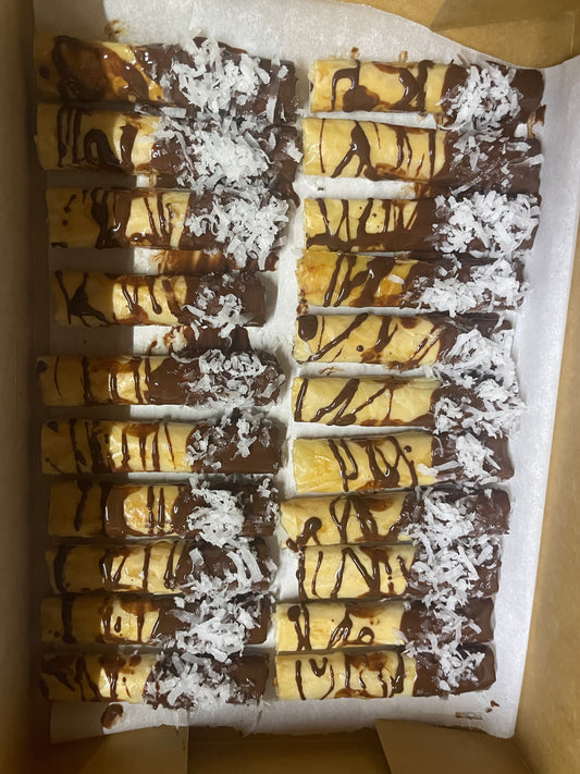 Chocolate coconut baklava rollups ( 1 dozen)