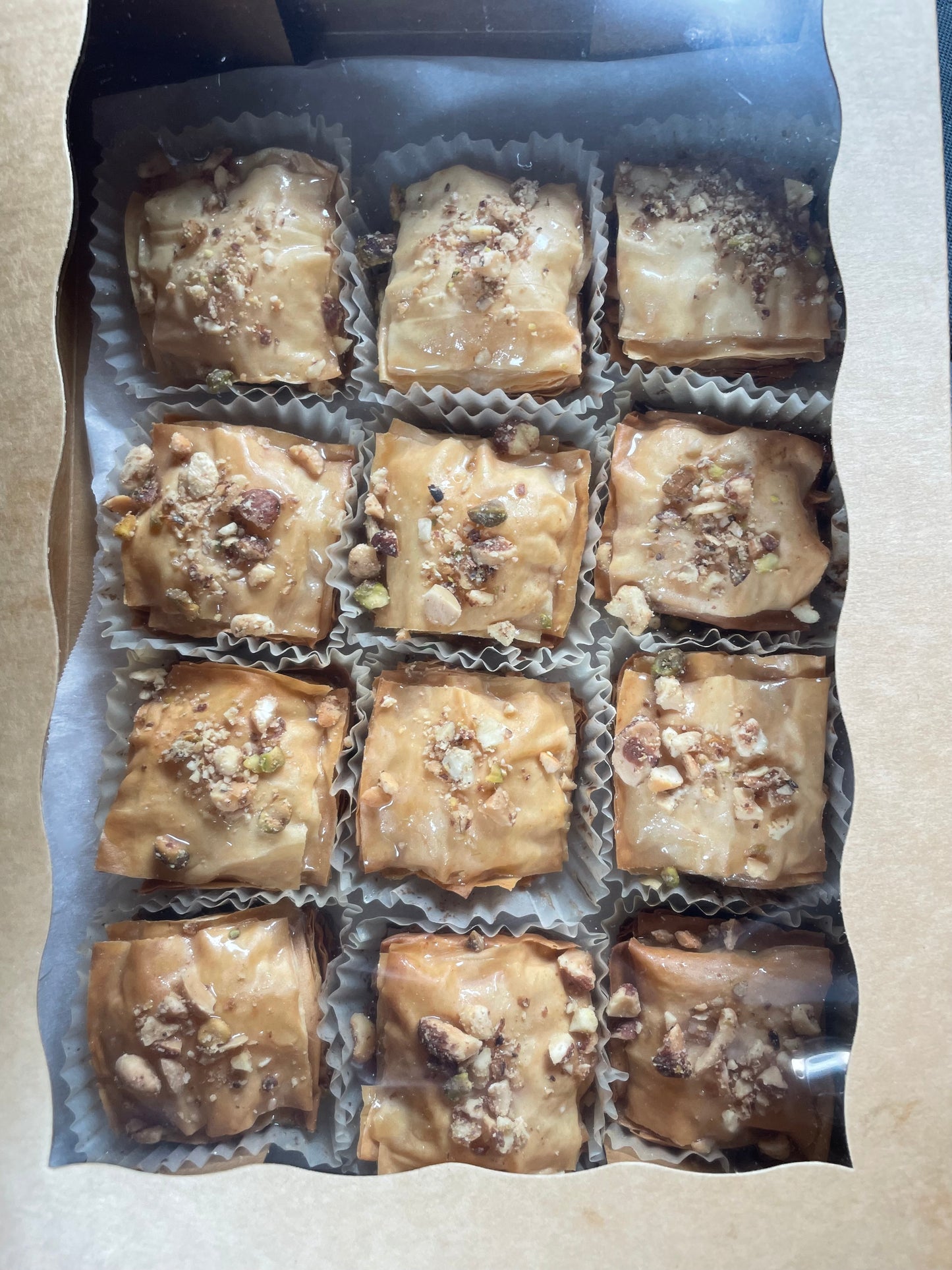 Baklava with peanuts filling (1 dozen )